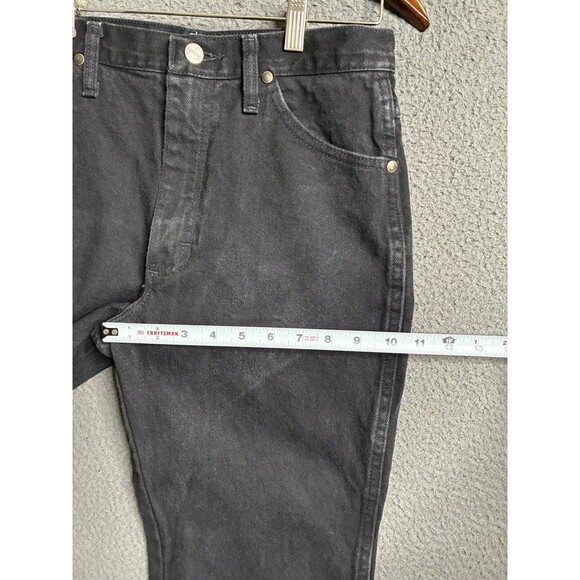 Vintage Wrangler Jeans Mens 30x34 Black Denim 933SEWK Western Cowboy Dark 14340 - Picture 11 of 15